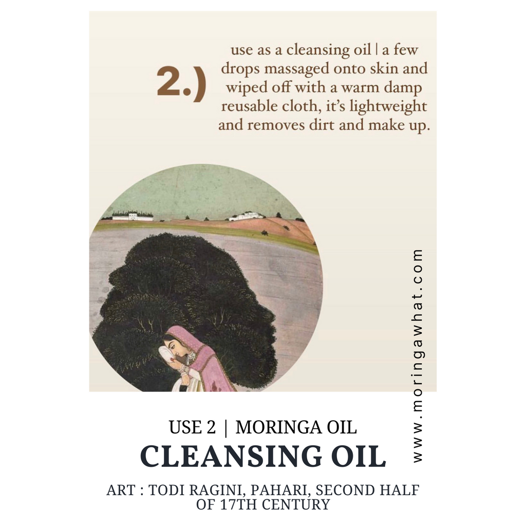 NO. 2 | As a cleansing oil. Apply a few drops, massage onto skin and wipe off with a damp reusable cloth.